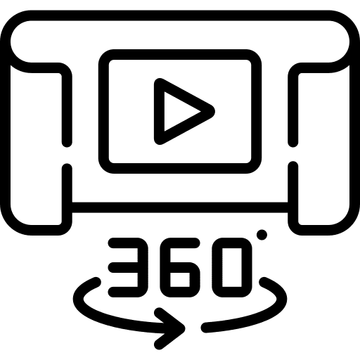 Virtual miscellaneous multimedia option 360 degrees icon