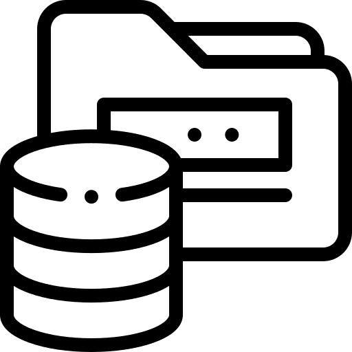 Data cloud storage server storage ui icon