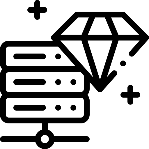 Premium server network database icon