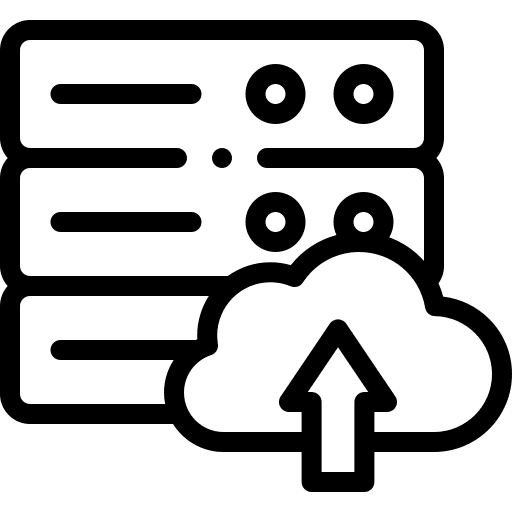 Server upload computer cloud icon