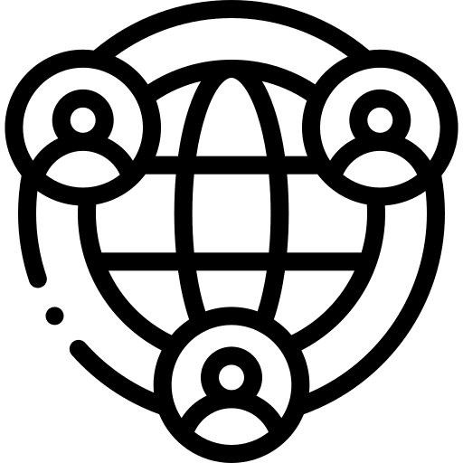 Global networking ui people icon