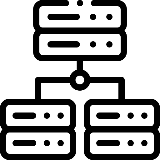 Hosting multimedia hosting network icon