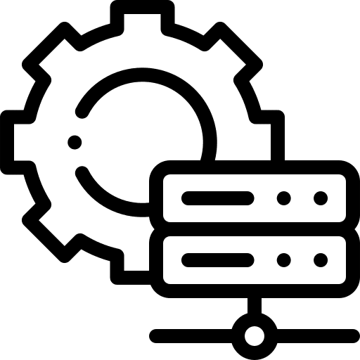 Hosting ui multimedia database icon