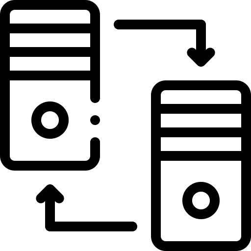 Network cloud server data storage ui icon