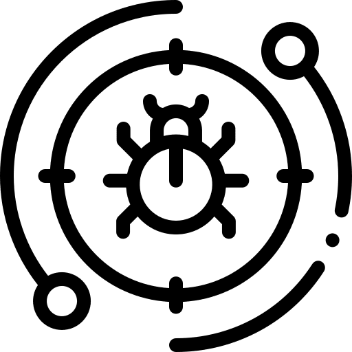 Bug networking network security icon