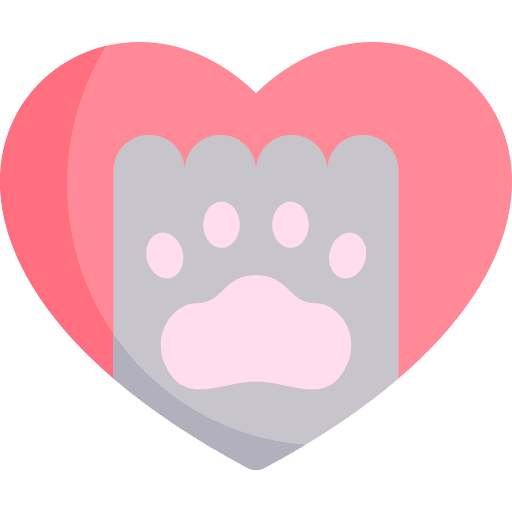 Paw love pet paw icon