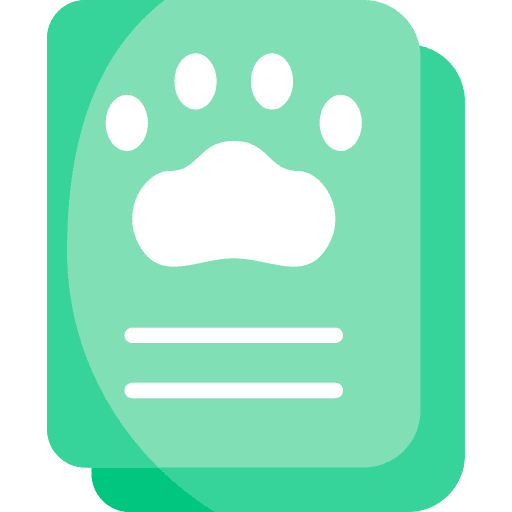 Vaccination animals document vaccination icon