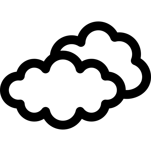 Cloudy atmospheric sky weather icon