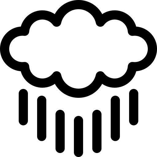 Heavy rain weather heavy rain cloud icon