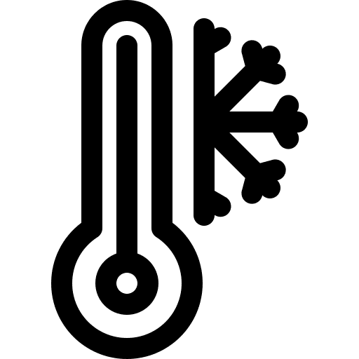 Temperature degrees thermometer cold icon