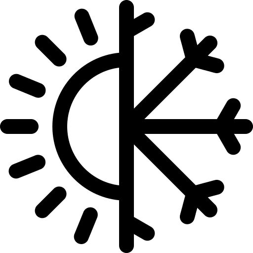 Weather air conditioner snowflakes symbol icon