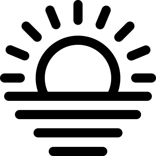 Beach sunset weather beach sunset travel icon