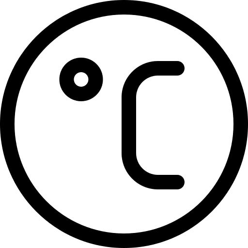 Celsius degrees mercury temperature icon
