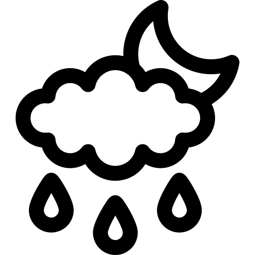 Rain night astronomy rain icon