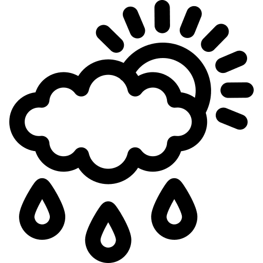 Rain weather sunrise cloud icon