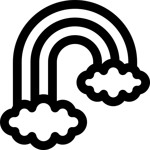 Rainbow nature weather spring icon