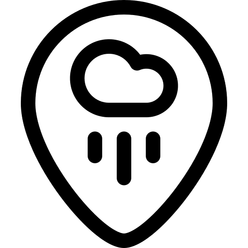 Rainy weather map rainy icon