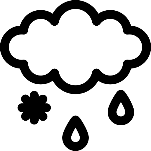 Sleet rain snow snowy icon