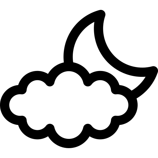 Cloudy night atmospheric weather sky icon