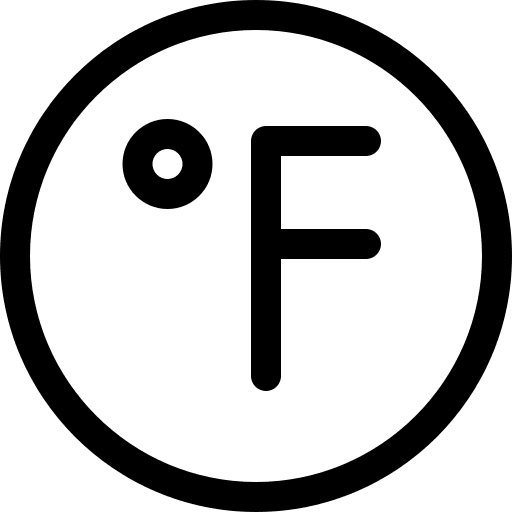 Fahrenheit degrees thermometer weather climate icon