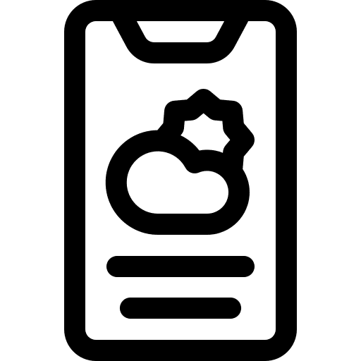 Smartphone weather touch screen smartphone icon