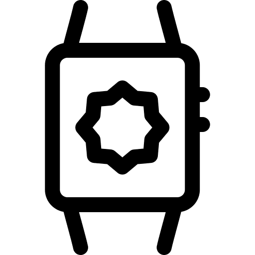 Smartwatch electronics snowy multimedia icon