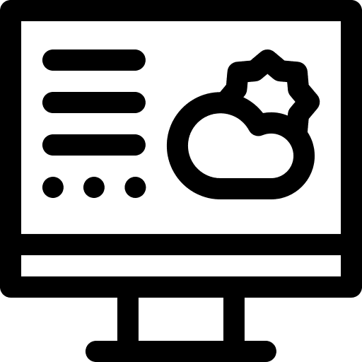 Weather computer screen information icon