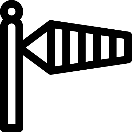 Windsock signaling maps and location guide icon