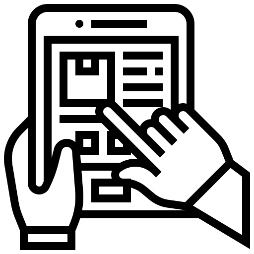 Content management system finger electronics hand icon