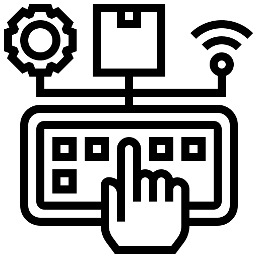 Control wifi technological smart control icon