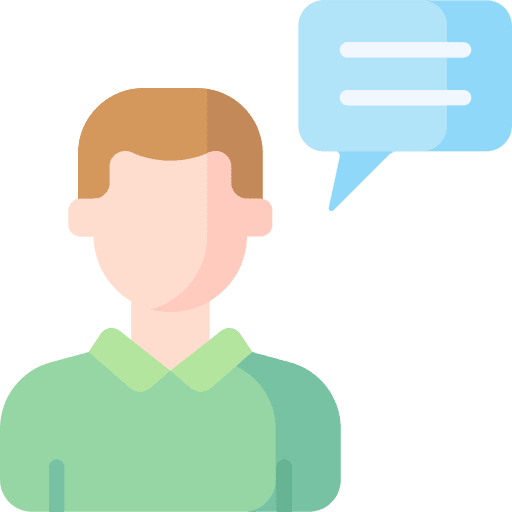 Chat dialogue speech bubble communications icon