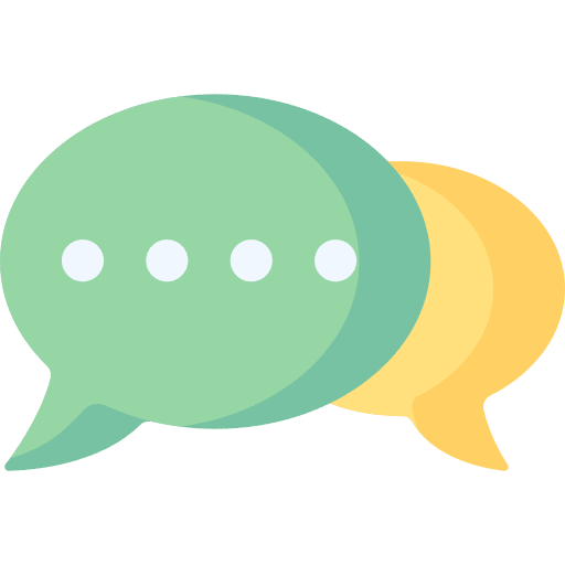 Chat speech bubble conversation message icon