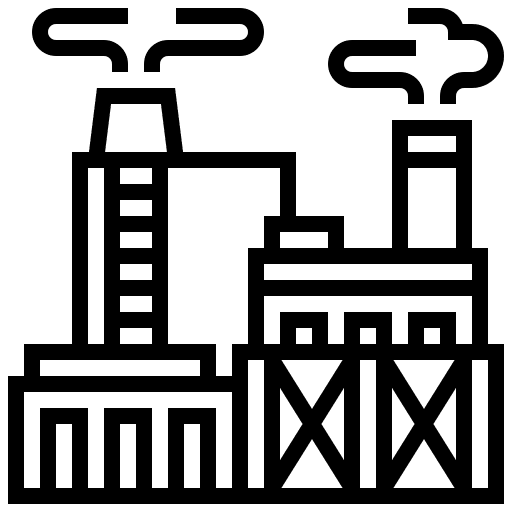 Factory factory buildings architecture and city icon