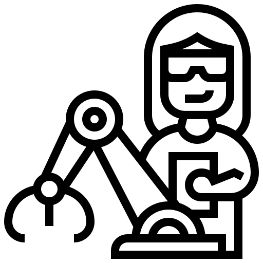 Industrial robot industrial factory manipulator icon