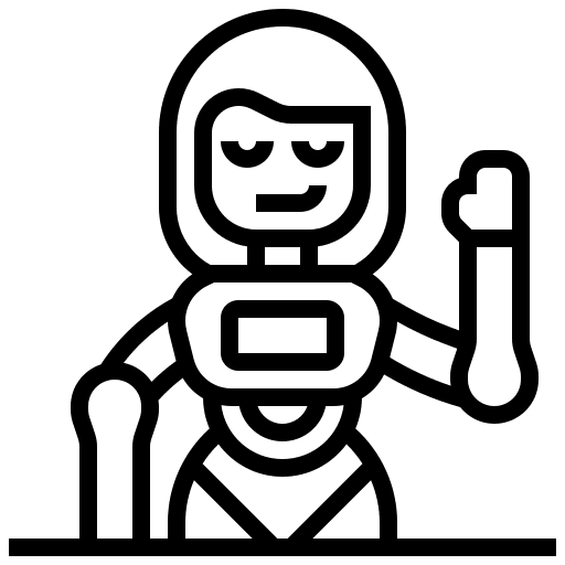 Robot artificial assistant intelligence icon