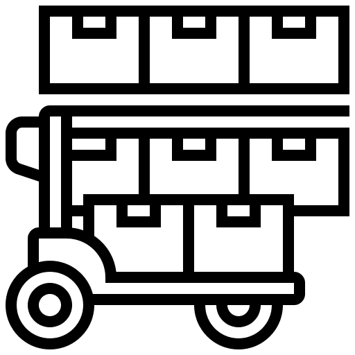 Warehouse storage stocks factory icon