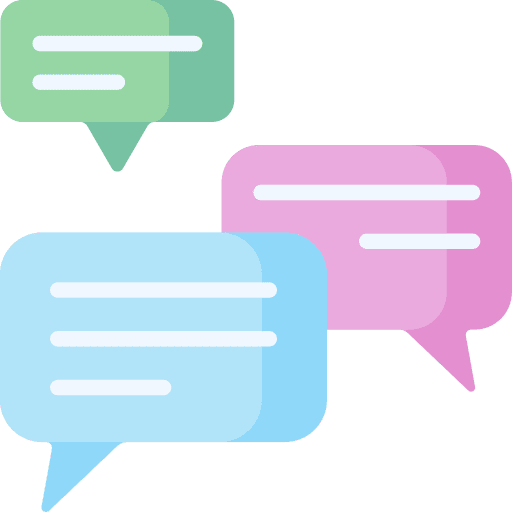 Chat message communications speech bubble icon