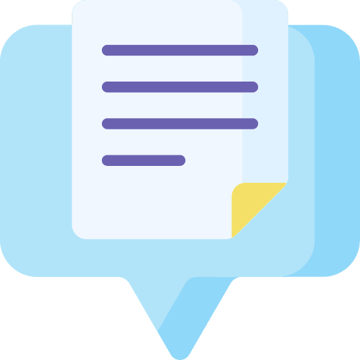 Chat speech bubble file dialogue icon