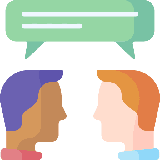 Chat chat face to face dialogue icon