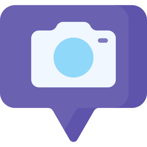 Chat dialogue message camera icon
