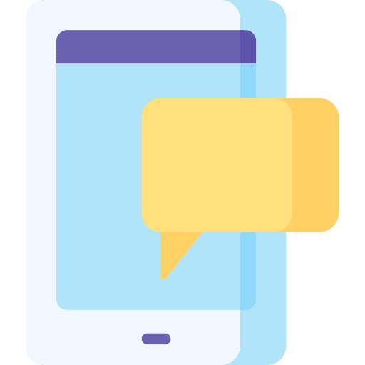 Chat dialogue message mobile phone icon