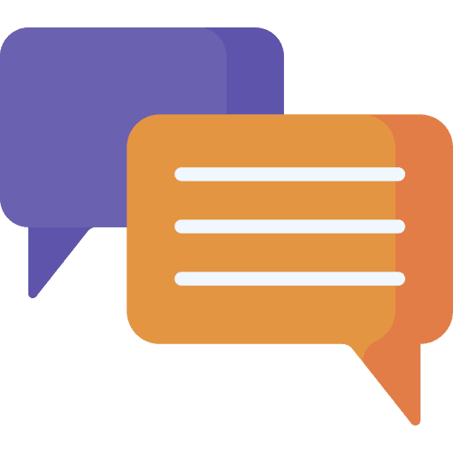 Chat speech bubble communications chat icon