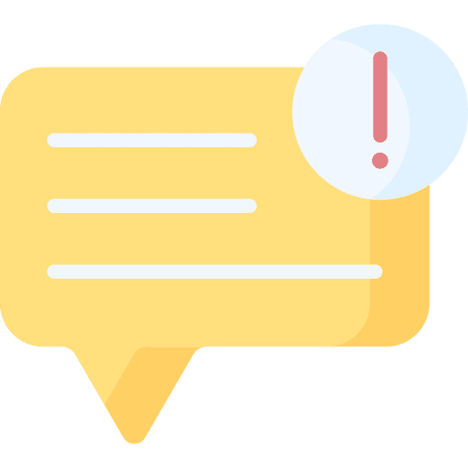 Chat warning conversation message icon