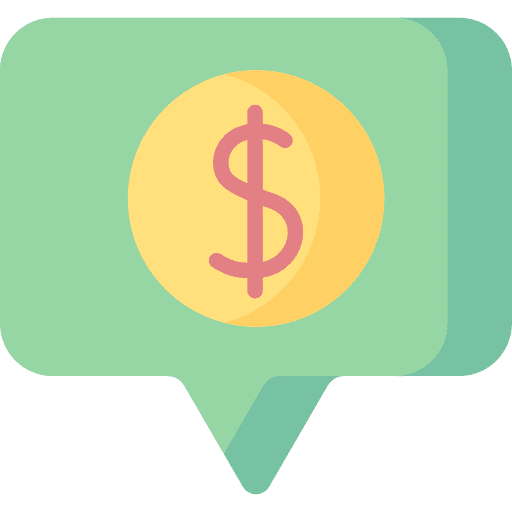 Chat dialogue communications money icon