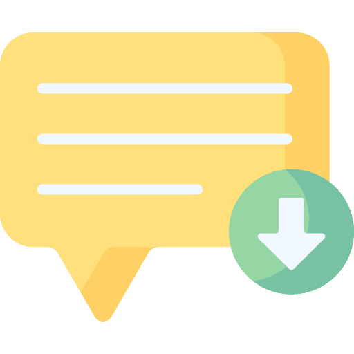 Chat message download conversation icon