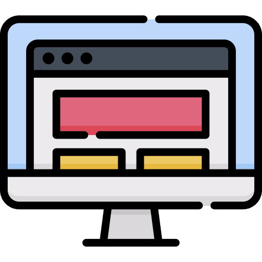 Computer monitor cursor website icon