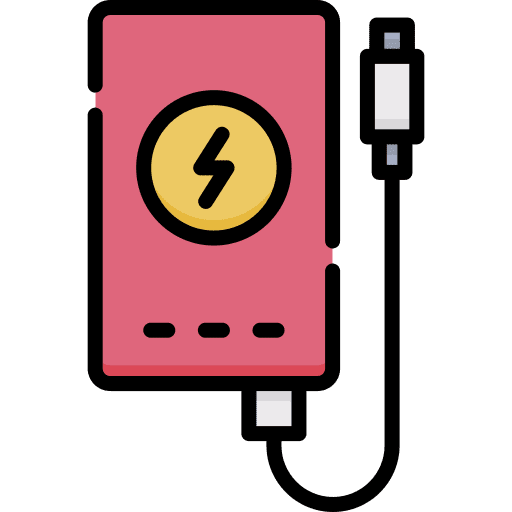 Power bank recharge charger energy icon