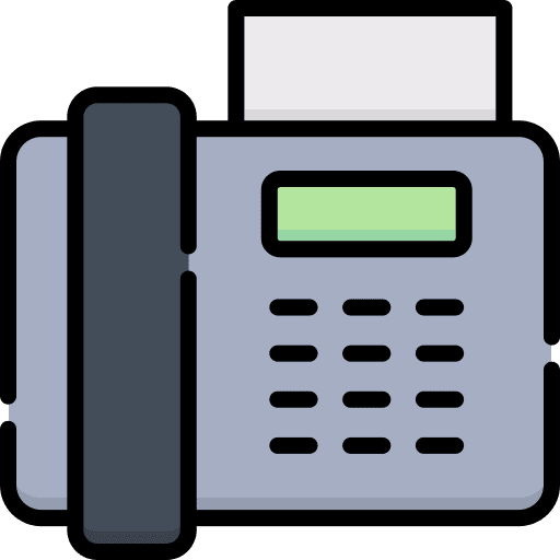 Fax tools and utensils messages calls icon