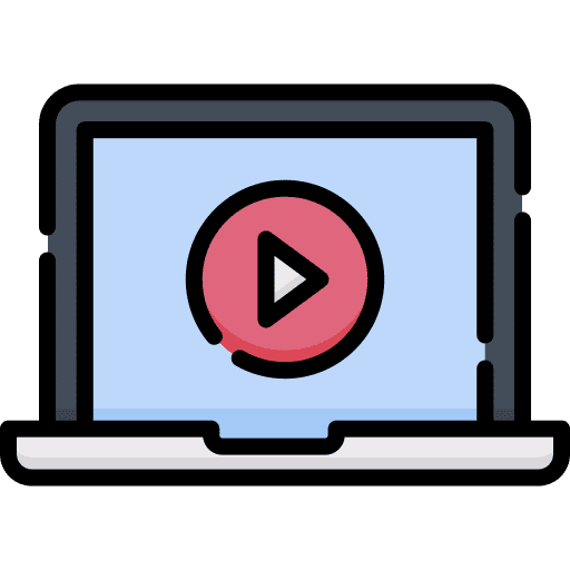 Video multimedia option laptop movie icon