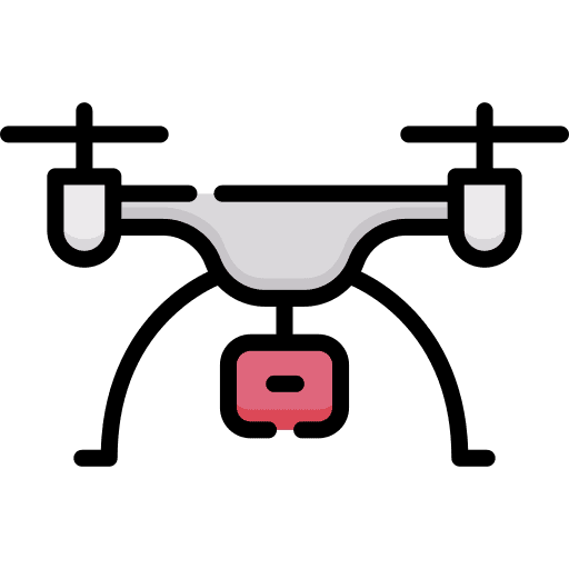 Drone transport technology camera icon